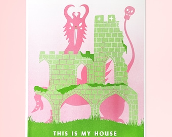 Monster’s Castle Riso Print