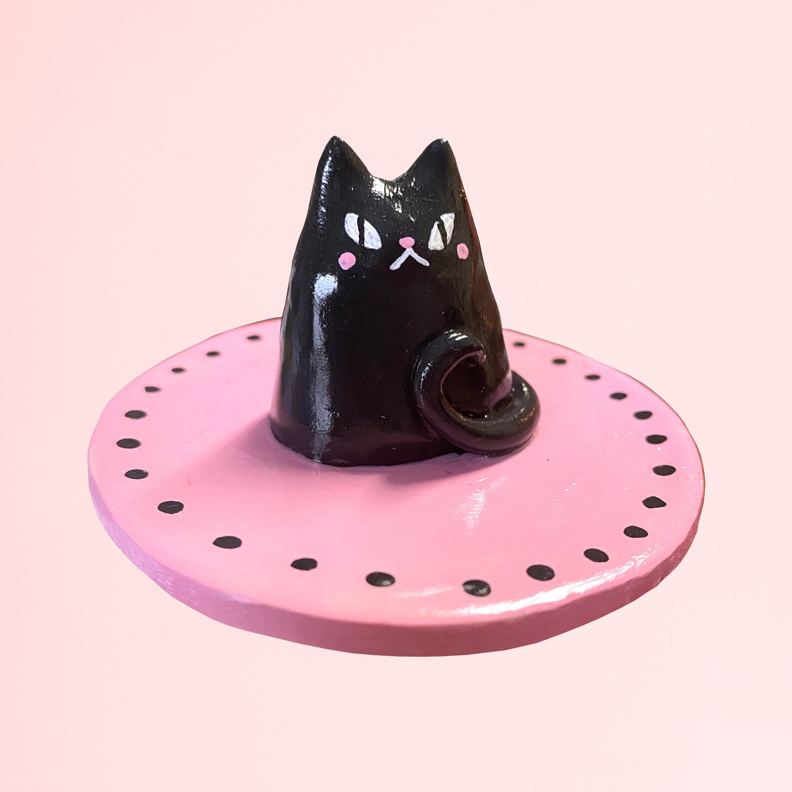 Black Cat Incense Holder Etsy