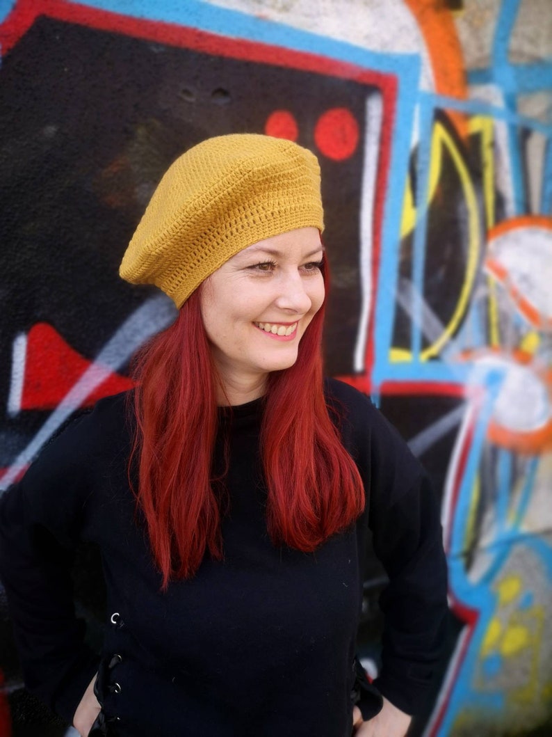 Beret Hat Crochet Pattern, Beret Crochet Pattern, Beret Easy Crochet