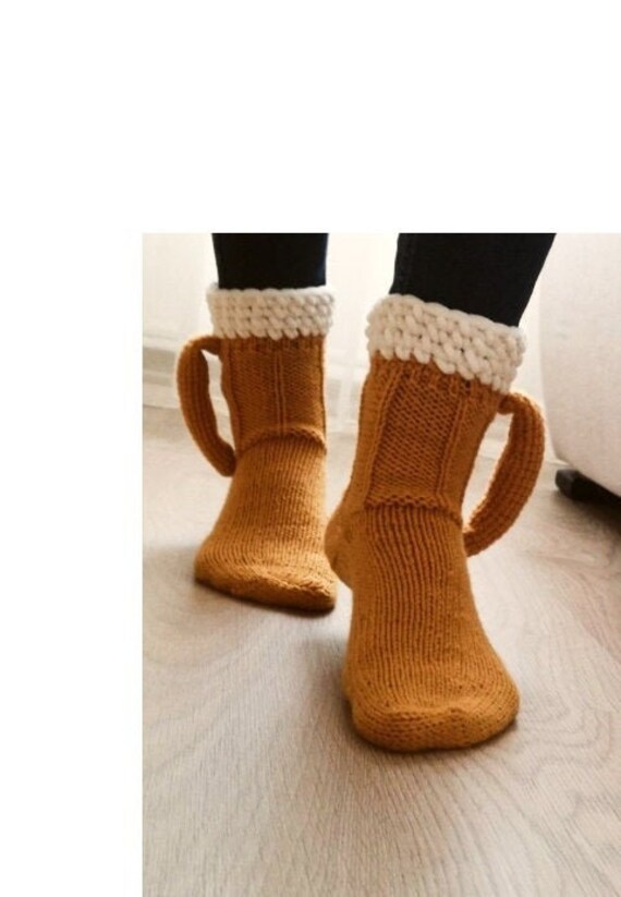 Beer Knit Socks Beer Mug Socks Bday Gift Fathers Day Gift Etsy