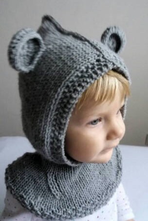 Baby Hat Pattern, PDF Knitting Pattern, Bear Hat Pattern Baby Hat Pattern, PDF Knitting Pattern, Bear Hat Pattern