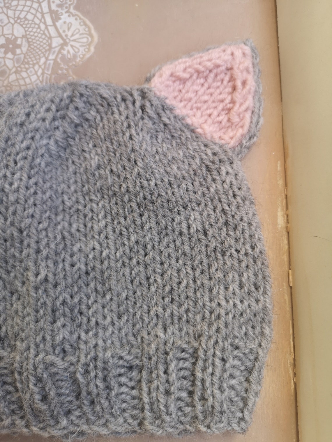 Baby Hat Knitting Pattern Kitty Cat Knitting Pattern Baby Etsy