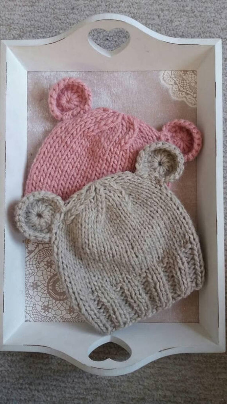 Baby Bear Hat Pattern Baby Hat Pattern Baby Knit Hat Etsy