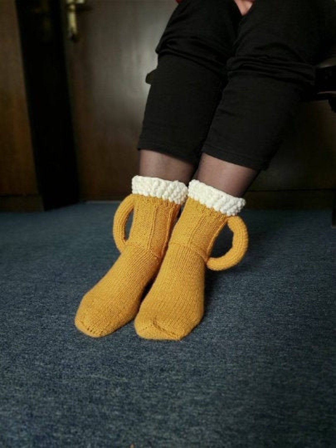 Beer Knit Socks Beer Mug Socks Bday Gift Fathers Day Gift Etsy