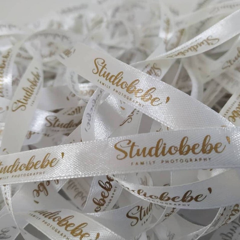 50 yard Custom satin ribbon Personalized ribbon Customised ribbon printed Brand logo on ribbon Handmade clothes tag Text tag Branded ribbon