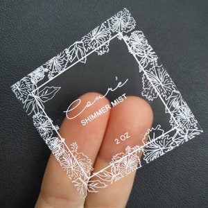 Set 130 etichette personalizzate Adesivi trasparenti Adesivi trasparenti personalizzati Adesivo quadrato personalizzato Adesivi personalizzati Etichette trasparenti Adesivi trasparenti con logo