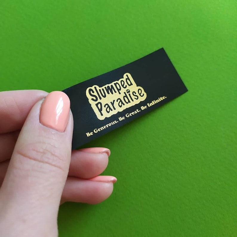 100 Custom Fabric Tags and Labels Satin Ribbon Label Custom Etsy