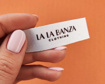 Custom Twill Ribbon Labels: Organic Cotton Fabric Tags, Sew-in Clothing Labels