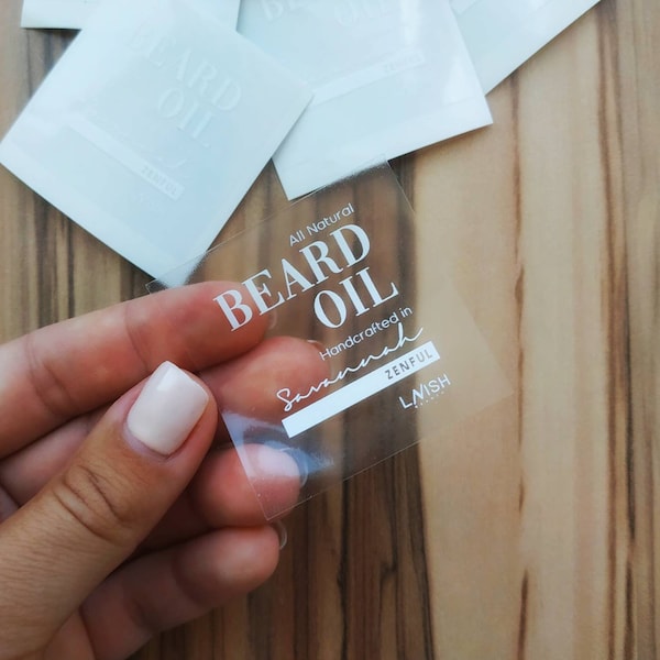 Transparent Custom Logo Labels Etsy