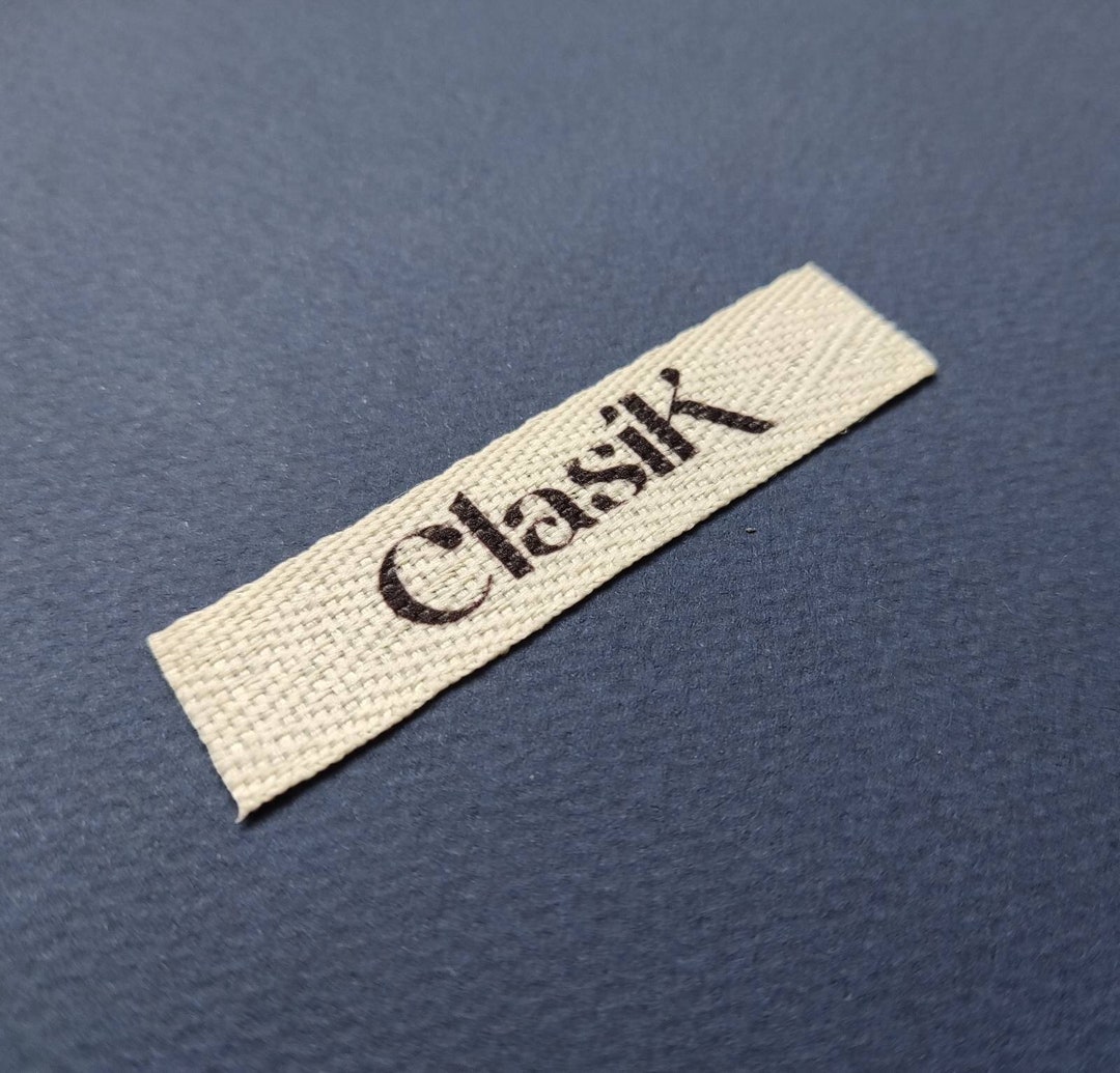 Cloth Ribbon Label Custom Twill Ribbon Labels: Organic Cotton Fabric Tags - Etsy