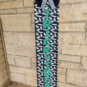 Trick Or Treat Porch Leaner, Halloween Porch Sign, Halloween Home Decor, Free Shipping