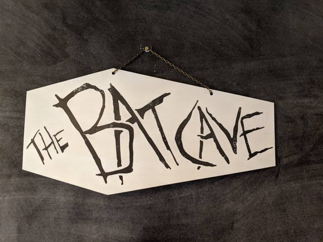 The Bat Cave Goth Club London Replica Batcave Sign 1982 Ink Etsy