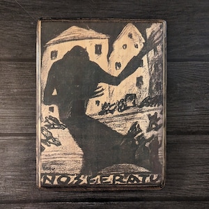 Original Nosferatu Poster Art - 1922 Movie Vampire Count Orlok - Wood Sign Wall Plaque - Photo transfer