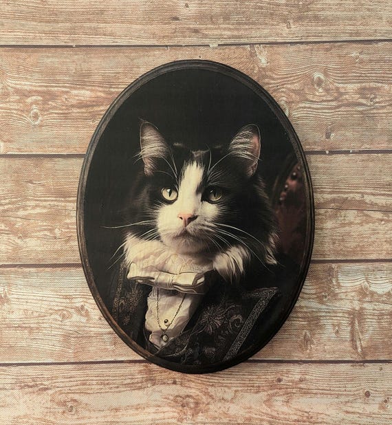 Tuxedo Cat Wooden Animal Tuxedo Cat Wooden Animal