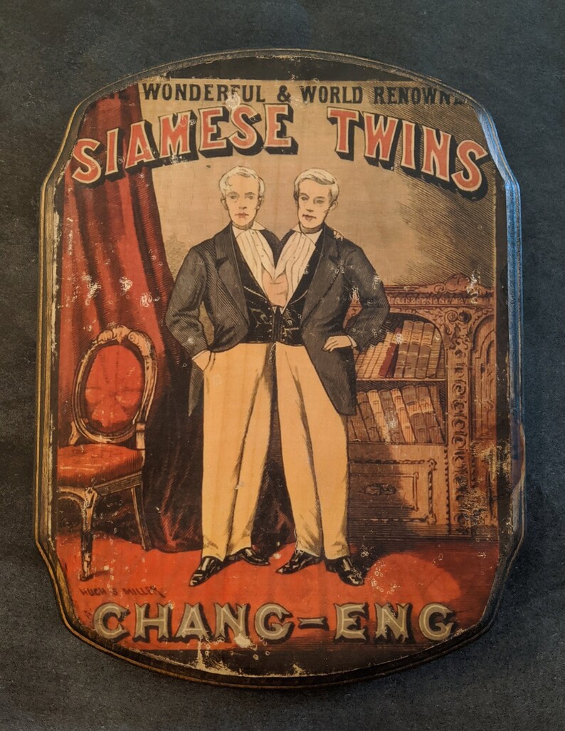 Chang and Eng the Siamese Twins Freak Show Sideshow Vintage - Etsy