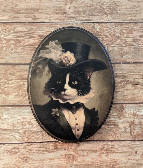 Tuxedo Cat Wooden Animal Tuxedo Cat Wooden Animal