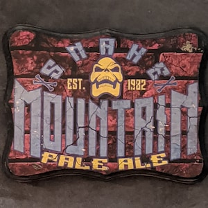 Snake Mountain Pale Ale Masters of the Universe Inspired - Wooden Sign Wall Plaque - He-Man Art Handmade photo transfer