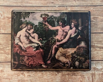 Ceres, Bacchus and Venus by Abraham Janssens van Nuyssen 1615 - Wooden Wall Plaque Sign - Wall Décor Art - Handmade Wall Art