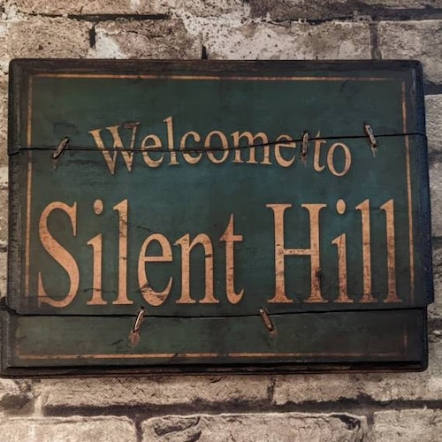 Welcome to Silent Hill Wood Carved Sign - Etsy