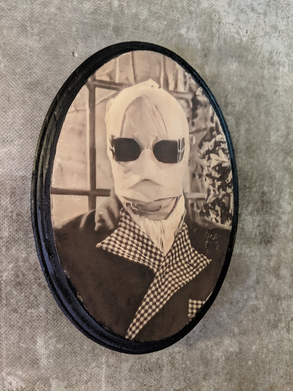 Miniature Invisible Men MINI Invisible Man Portrait -universal Monsters 1933 - Mini Wood Sign ...