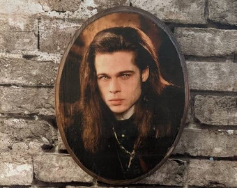 Interview with the Vampire - Louis de Pointe du Lac - Wooden Wall Plaque - Handmade wood ink transfer