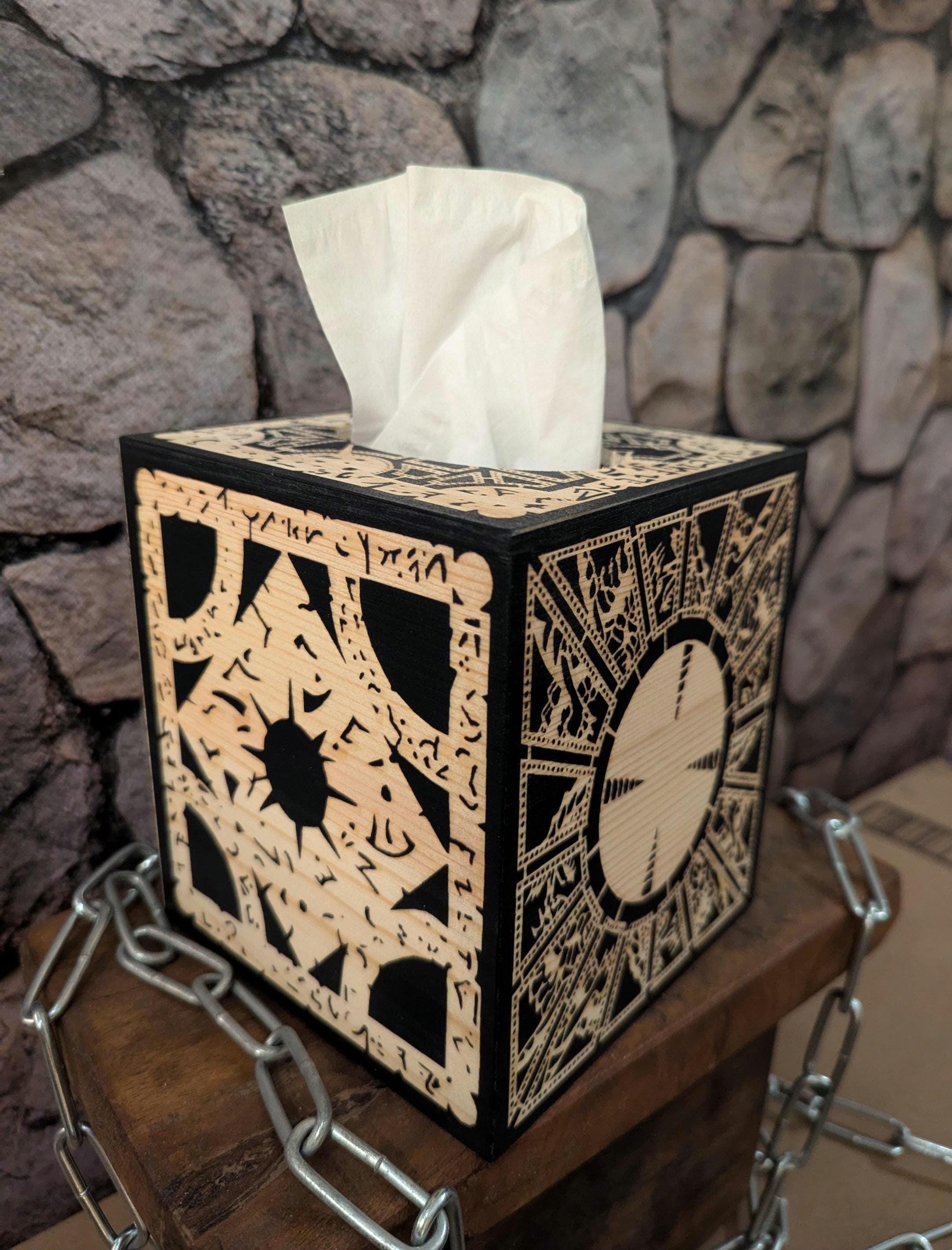 ランス35th Anniversary Box Wooden PUZZLE BOX - Handmade Tissue Box Dispenser - Lament