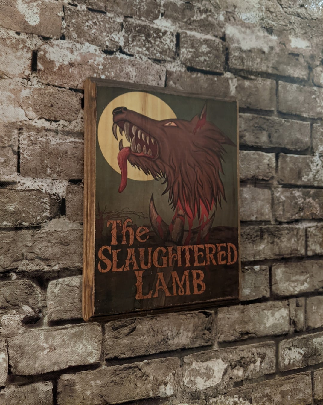 The Slaughtered Lamb Sign Inspired by an American Werewolf in London
