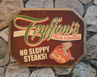 Truffoni's Italian Steakhouse Sign - No Sloppy Steaks - I Think You Should Leave Tim Robinson - Handmade Wall Hanging Plaque