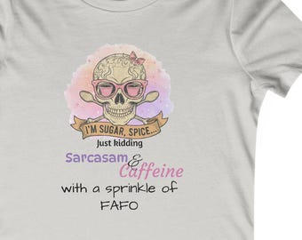 Sassy Caffeine Skull Tee - Coffee Lover Sarcastic Humor T-Shirt,4UbyJem