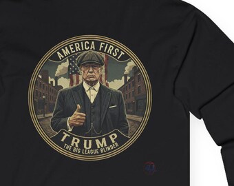 Trump Blinders Style Long Sleeve Tee - America First Design