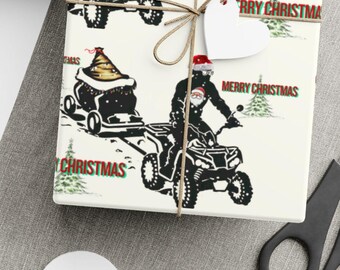 Wrapping Paper - ATV Santa Merry Christmas Design by 4ubyjem