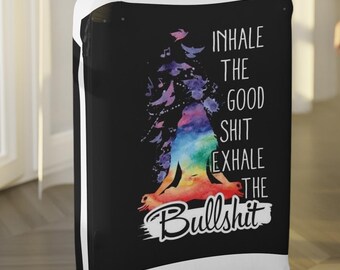 Inspirational Quote Luggage Cover - Yoga Traveler Suitcase Protector