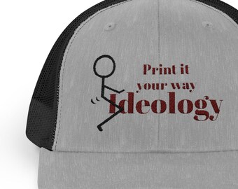 Personalized F your Ideology Embroidered Political Statement Trucker Cap - Customizable Snapback Hat 4UbyJem