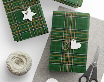 Wrapping Papers Ireland Tartan Stealing Paper - Gift Wrap, Gift Wrap Sheets, Holiday Gift Wrap, Birthday Gift Wrap, Christmas Wrapping Paper