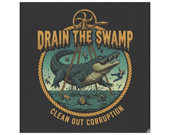 Drain the Swamp Car Magnet: Political Humor Accessory 4UbyJem
