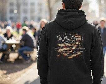 We The People Unisex Hoodie, Freedom Sweatshirt for Men & Women, Cozy Gift for Independence Day, Patriotic Apparel, Statement Piece