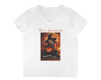 Halloween Witch, This is my season V-Neck T-Shirt
