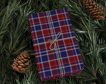 American Tartan Gift Wrap, Holiday Pattern