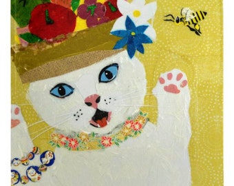 Carmen Purranda, wee fine art print, 6x6”, by Wendy Boucher, ready to hang