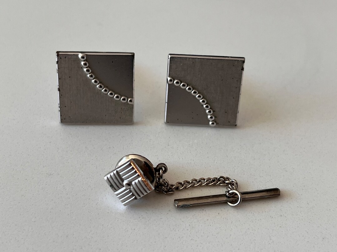 Vintage Cufflinks and Tie Pin - Etsy