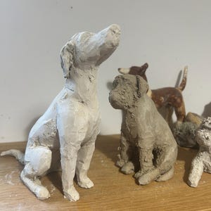 Custom Pet Portrait Sculpture – Personalized Clay Figurine of Your Pet