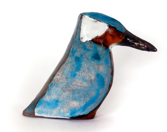 Kingfisher, ceramic handmade bird