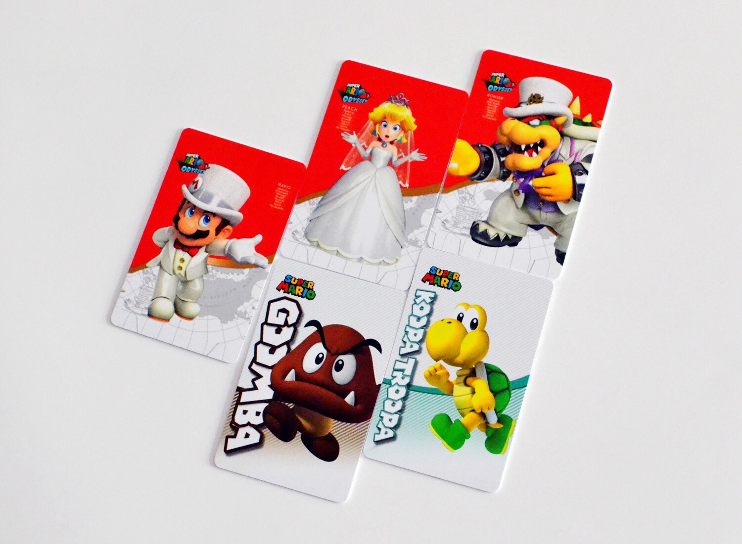FREE Shipping 5 Complete Set Super Mario Odyssey Amiibo Cards | Etsy