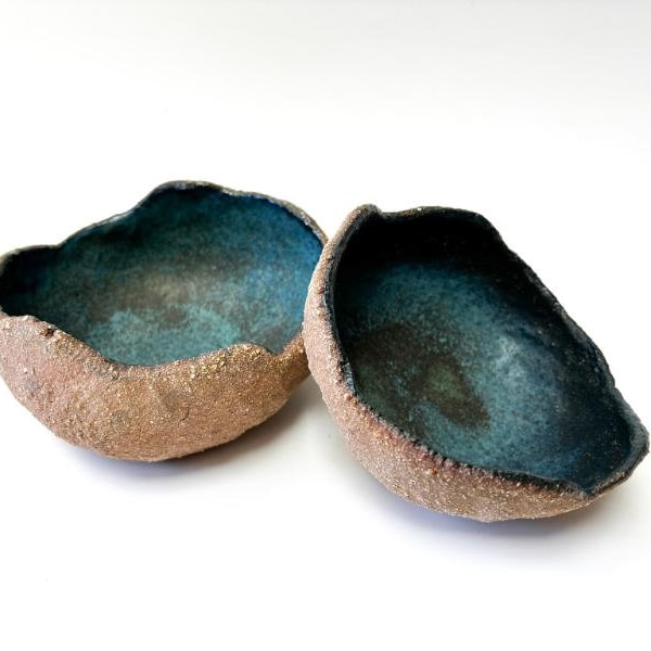Sapphire Seabed Bowl | Organic Bowl | Rustic Ceramic Bowl