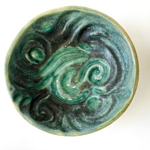 Coastal Design Ceramic and Glass Bowl | Unique Cermic Vessel