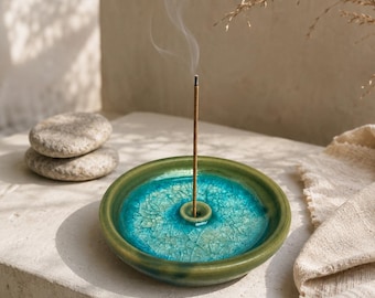 Handmade Ceramic Incense Holder | Calm Seas Zen Design
