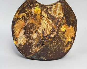 Contemporary Ceramic Vase | Molten Earth Altered Form Sculpture