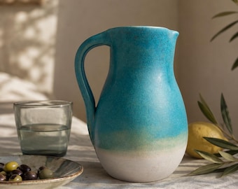 Handmade Stoneware Ceramic Pitcher