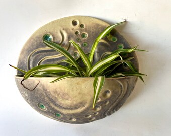 Wall Hanging Ceramic Planter | Hanging Plant Pot | One-of-a-kind Ceramic Artwork