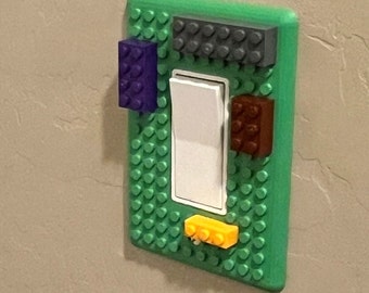 LEGO Style Lightswitch Covers - Perfect for Kids Rooms, Workshop, Garage, Game Rooms